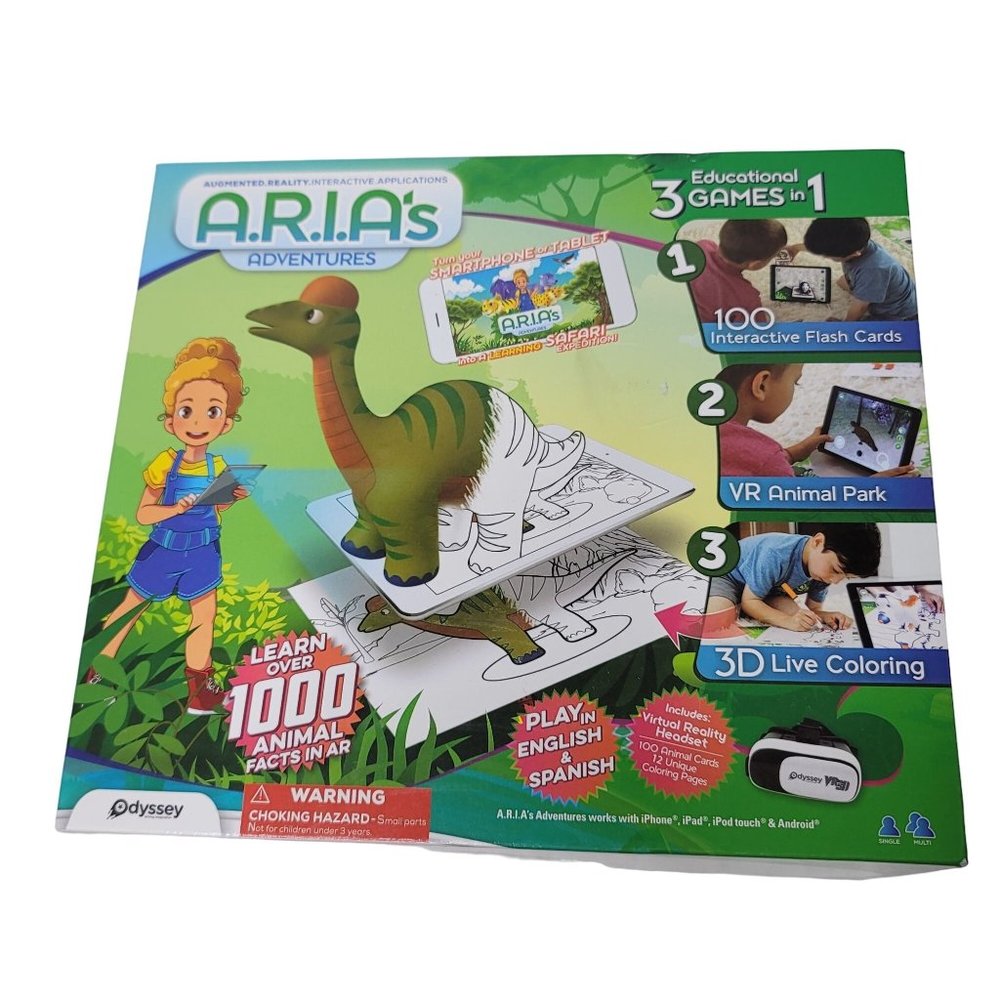 Odyssey ARIA's Adventures Educational Game Augmented Virtual Reality Headset